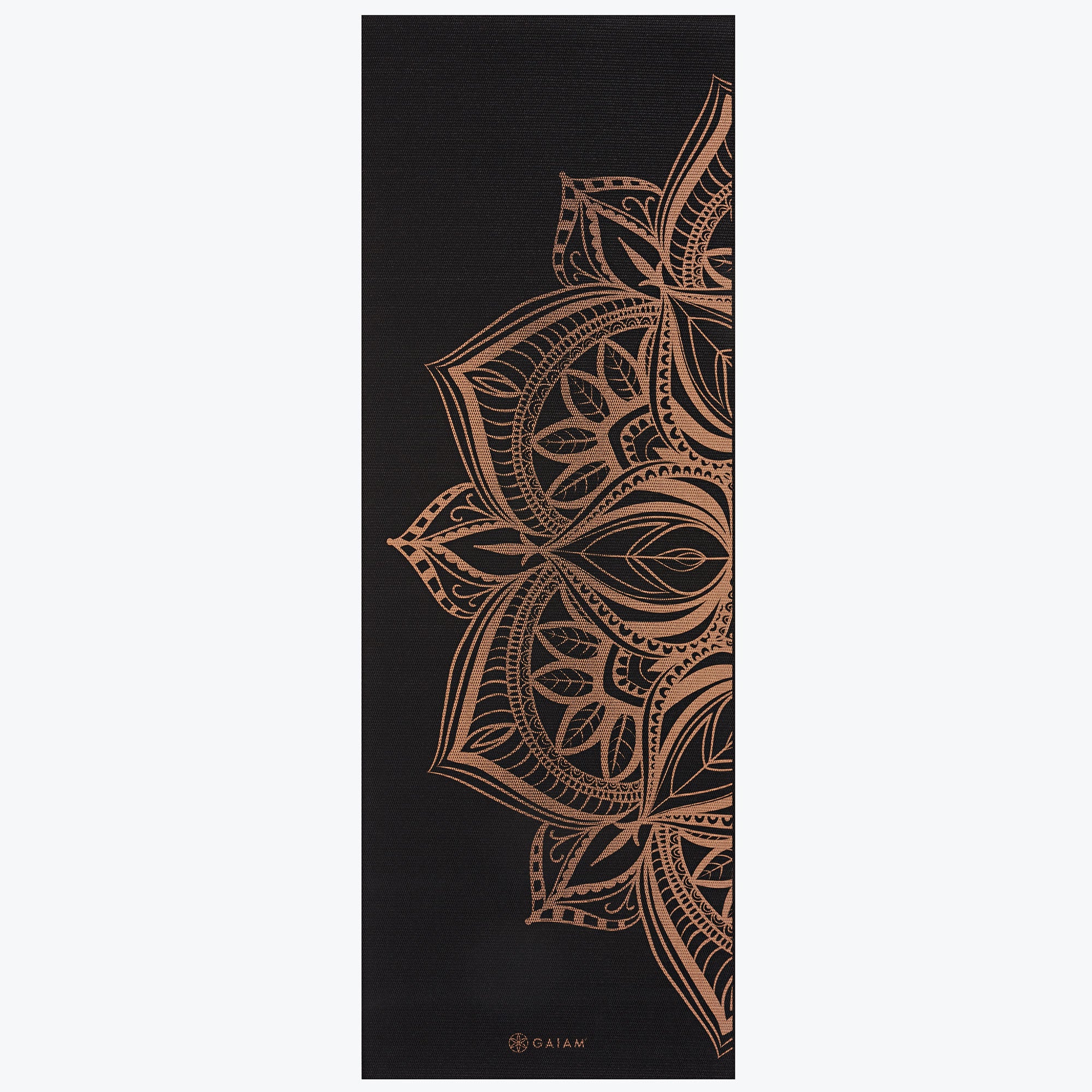 Premium Reversible Marbled Bronze Medallion Yoga Mat (6mm) - Image 2