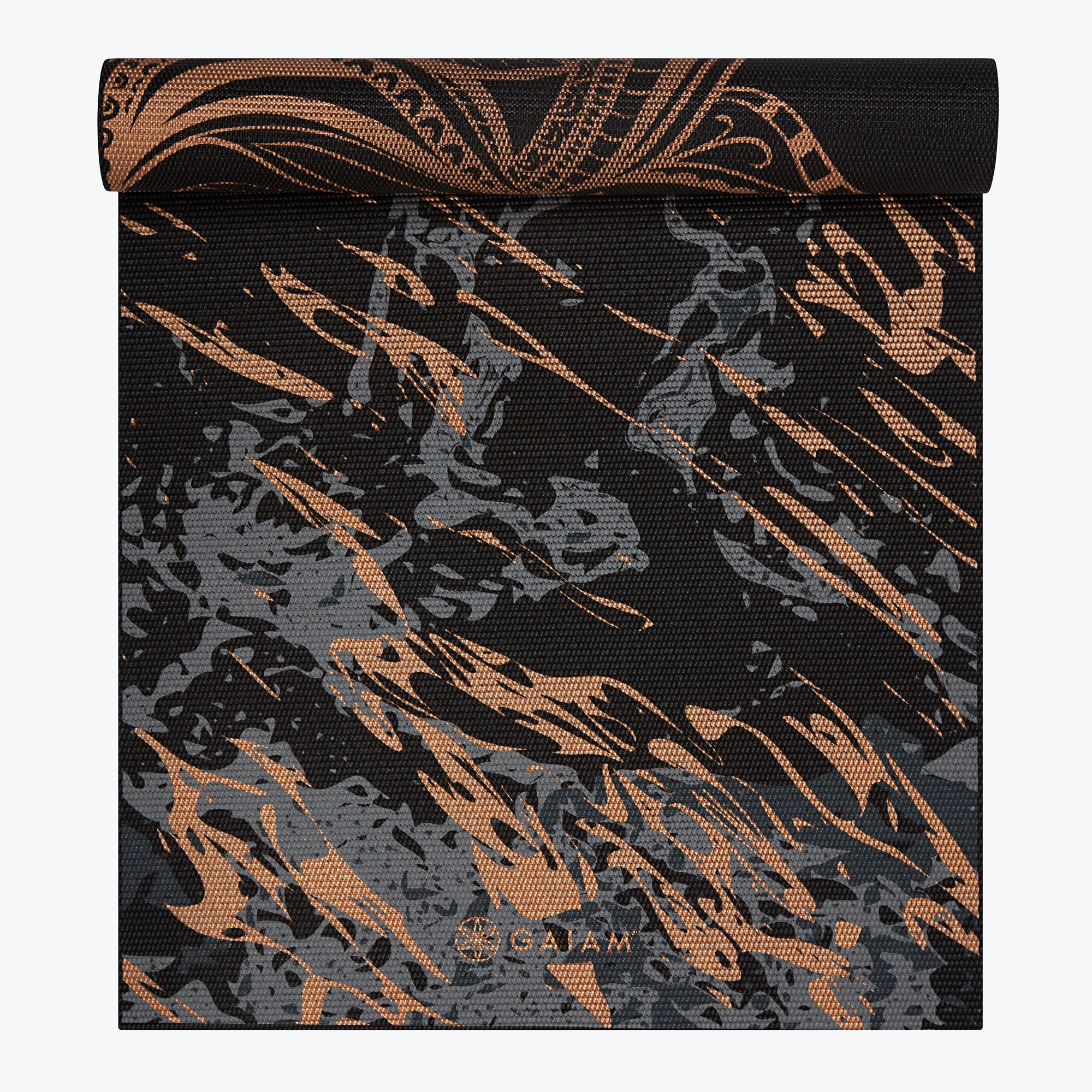 Premium Reversible Marbled Bronze Medallion Yoga Mat (6mm) - Image 4