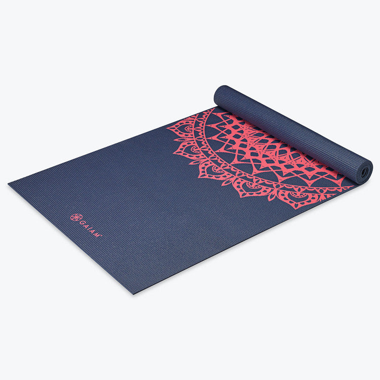Navy Fleur Marrakesh Yoga Mat (4mm) - Image 3