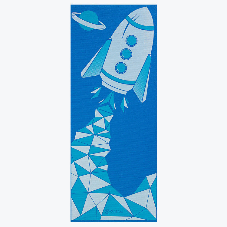 Kids Blue Rocket Yoga Mat (4mm) - Image 2