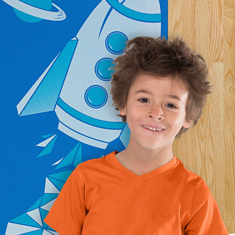 Kids Blue Rocket Yoga Mat (4mm) - Image 4